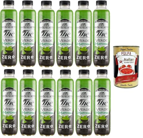 San Benedetto The' Verde Matcha Zero Grüner Tee Matcha Zero 12x 400ml+ Italian Gourmet polpa 400g