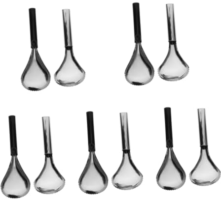 Amosfun 10 Piezas pala de calabaza deshuesador de ciruelas cuchara removedora de núcleo Herramienta cocina acero inoxidable Herramienta vaciado calabaza descorazonadores de calabaza