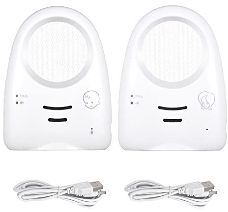 ACAGALA Tragbares kabelloses 2,4-GHz-Babyphone mit digitalem Audio, Einweg-Gespräch, kristallklarer Babyschrei-Detektor, empfindliche Übertragung