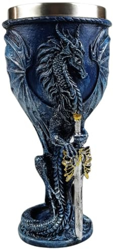 Vobumix Ornement De Gobelet Médiéval Dragon Coupe À Vin Calice De Style Gothique pour Décorations De Fête À Thème d'halloween Accessoire De Mariage