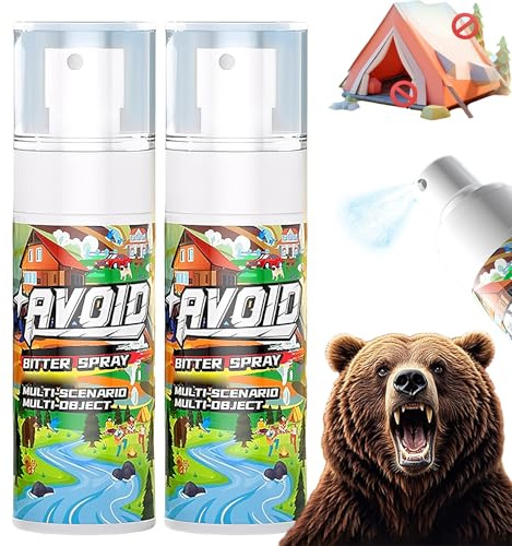 Spray Anti-orso Efficace, Spray Anti-orso, Protezione Spray Per Esterni, Facile Da Trasportare E Accesso Rapido, Per Escursionismo, Campeggio, Escursioni, Pesca E Sicurezza All'aperto (2 pz)