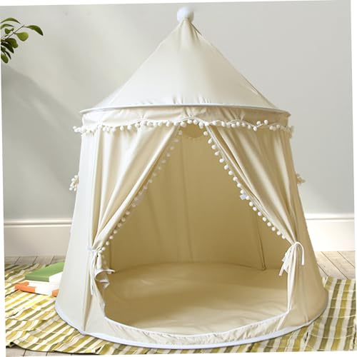 Teepee Tent for Kids, 51x43 Inch Foldable Kids Tent Indoor with Window & Tie Rope, Soft Comfort Playhouse for Girls, Boys, Halloween Decorations