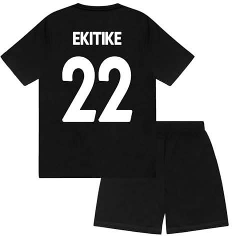Liverpool FC Boys Ekitike 22 Sublimation Short Pyjamas Black 12-13 Years