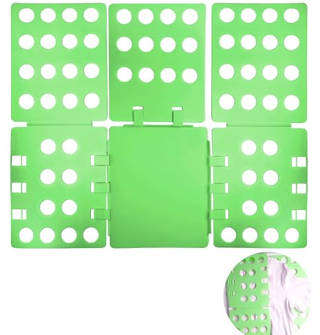 Planche de Pliage de Vêtements pour Enfants et Adultes – T-Shirt, Chemise, Pulls et Pantalons – Facile à Utiliser, Matériaux Durables et Design Compact pour Un Rangement Optimal,Vert