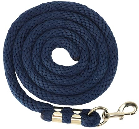 Occupiedpet Horse Lunge Line, 6.56ft Thick PP Strap with Stainless Steel Hook, Versatile Equestrian Gear for Horse Walking Handling and Daily Management (Dark Blue)