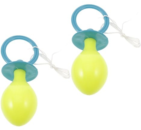 Zerodeko 2pcs Jumbo Oversized Pacifier Novelty Cosplay Accessory for Adults, Reusable Plastic Large Pacifiers Gentle the Skin, for Party and Costume Decorations