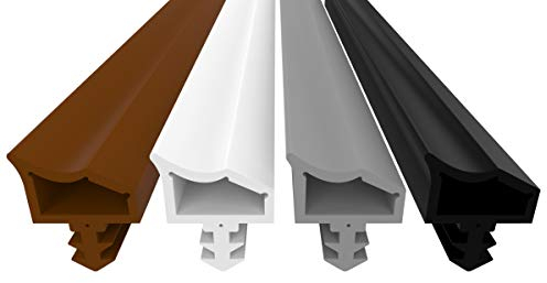 Sellado de la puerta contra corrientes de aire sellado, cinta de sellado, ancho de ranura de 4 mm rebaje de 12 mm de profundidad de ranura de 7 mm marron 10m