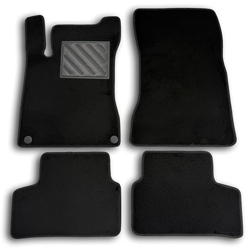 Alfombrillas para Mercedes GLA II (H247) / CLA II (C118) 2018> (también Versiones Híbridas Enchufables), a Medida, talonera de Goma Reforzada y Botones de sujeción