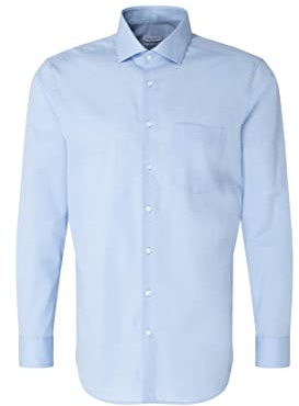 Seidensticker Homme Chemise Regular Fit Langarm Popeline hellBleu, 40 EU