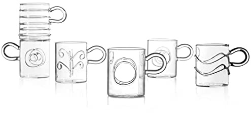 Ichendorf Milano Borosilikatglas Set 6 Kaffeetassen Kollektion Deco, 0,05 kg