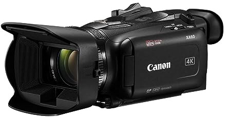 Canon XA60 - Professional 4K Video Camcorder with advanced Auto Focus, 20x Optical Zoom, 5-Axis Stabilisation, HDMI Out & HD Live Streaming over USB-C (Renewed)