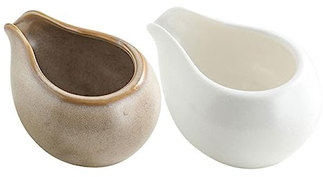 UPKOCH 2 Pz Tazza Da Latte in Ceramica Bricco Per Latte Distributore Di Latte Per Caffè Da Casa Bicchierini in Cucina Piccola Brocca Di Sugo Bricco Per La Crema Tazza Di Caffè Mini