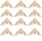 KSJEHW 12 Pezzi Legno intagliato applique figure in legno modanature cornice per decorazione(Stile 5x3cm)