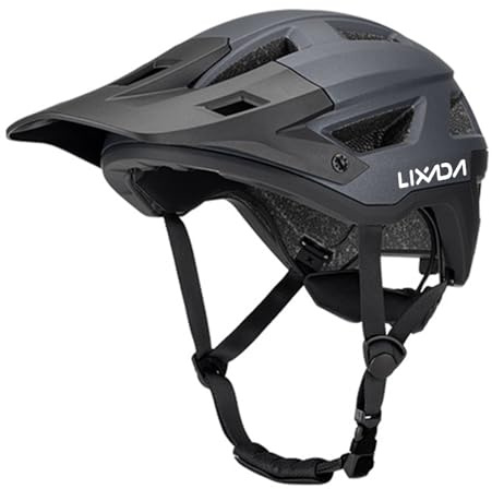 LIXADA MIPS Casque de vélo pour Hommes et Femmes Casque de Montagne Casque de vélo de Route 55-61 cm Cadran réglable Visière Amovible Ventilation 14 aérations Casque de Cyclisme