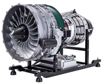 TechnixLabz Turbofan Motor Modell - 1/10 Mechanisches Doppelspulen-Turbotriebwerk Modell - Dynamisch Und Sichtbar - DIY Montage Motor Craft Geschenk (1000+PCS)