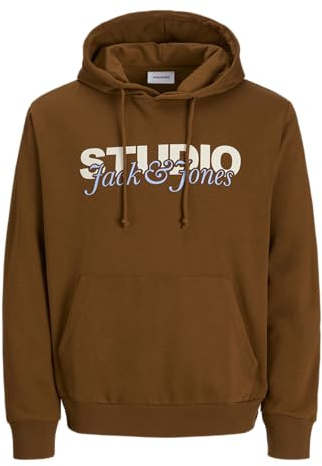 JACK & JONES Jjyuki Sudadera con Capucha Pls - Talla Grande, Monks Robe, 4XL