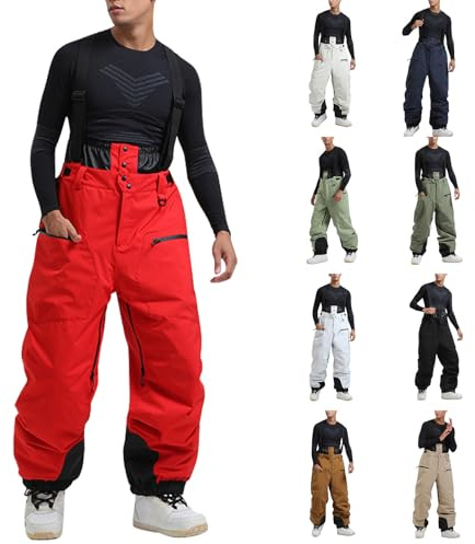 Pantalon Ski Homme Salopette Ski Impermeable Pantalon De Snowboard Pantalon Softshell Pantalon RandonnéE Hiver Chaud Noir, XL