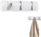 Garderobenhaken Wandmontierter, Wandgarderobe in modernem Design, Fold 3 Garderobenhaken in weiß für Jacken,Mäntel,Schals,Handtaschen und Mehr (23CM)