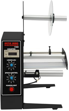 Automatischer Etikettenspender mit Etikettiergeschwindigkeit 1-8 m/min, Etikettenlänge/-breite 10-150mm/5-140mm, Geschwindigkeitsregulierbar, für Transluzente und undurchsichtige ﻿