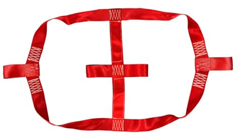 MTRPS Motorcycle Rear Wheel Tie Down Strap, Transport Balance Tire Straps Strong Polyester Handlebar Belt, Universal Heavy Duty Rear Wheel Strap for Trailer Scooter Motorbike Dirt Bike (Red)