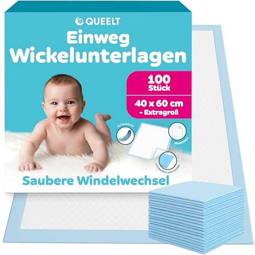 Empapadores bebé 100 Unidades – Cambiador desechable bebé 40 × 60 cm, Absorbente e Impermeable, protección higiénica para el Cambio