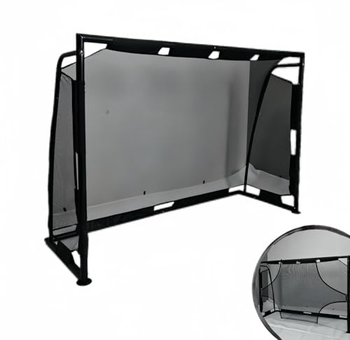 Kapler 6 x 4 FT Steel Football Goal with Target Sheet for Garden Training | High-density polyester net, reinforced base and brass clips for shooting, goalkeeping and family practice.