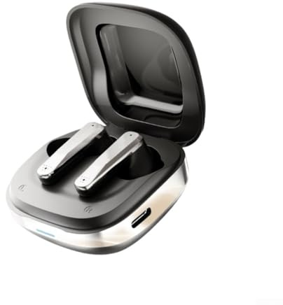 Auriculares intrauditivos inalámbricos, un par .4 con cancelación de ruido, audio estéreo, impermeable, control táctil para deportes y desplazamientos (AI negro)