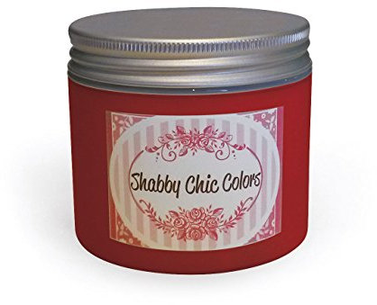 – Chalk Paint (pintura efecto tiza), colores desgastados, con un alto grado de recubrimiento, color rojo Francy 56 – 200 ml
