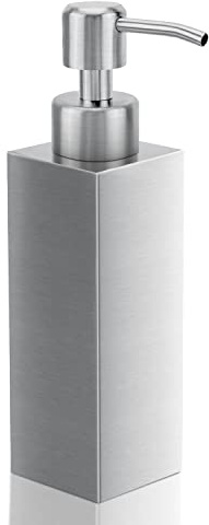 GLUBEE Soap Dispenser with Rust Proof Stainless Steel Pump Refillable for Bathroom and Kitchen Soap Dispenser for Essential Oils, Liquid, Lotions (8.5OZ / 250ML)