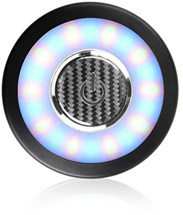 Teguangmei Luz de Lectura Para Automóvil 20LED,Luz de Techo Recargable USBInalámbrica Luz de Techo Para Luz de Matrícula Interior de Automóvil Luz de Lectura (Amarillo Cálido/Azul Hielo)