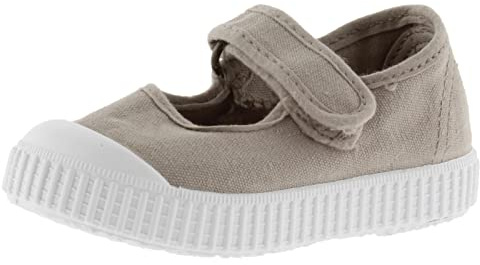 victoria Ballerine Unisex 1915 Tela Tinta Drec & Chiusura A Strappo & Punta Rinforzata 136605 per Bambini Beige 18