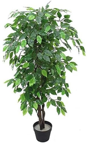 Leaf Artificial Tree/Plant, Green XL Bushy Ficus, 120 cm