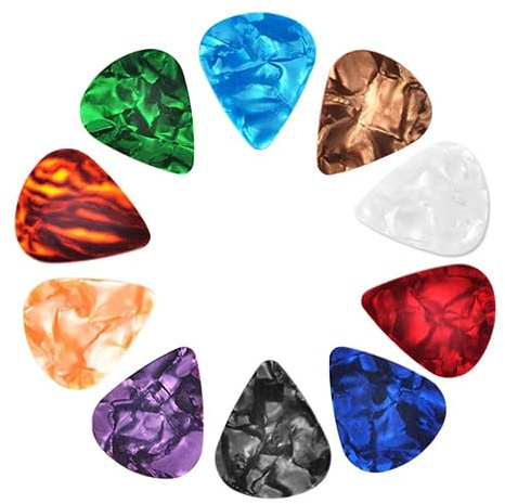 20Pcs Colorful Guitar Pick Celluloid Thin Guitar Picks Useful Ukulele Guitar Plectrums Guitar Pick Plectrums Acoustic Set for Electric Acoustic Bass