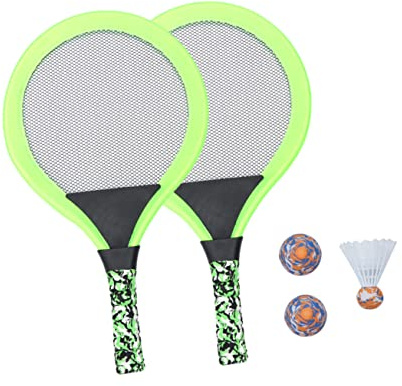 Sosoport 1 Juego Raquetas De Tenis para Niños De 6 a 8 Años. Raquetas De Tenis Recreativas De Entrenamiento Blandas Raqueta De Pelota Al Aire Juguetes Niño Bádminton Exterior