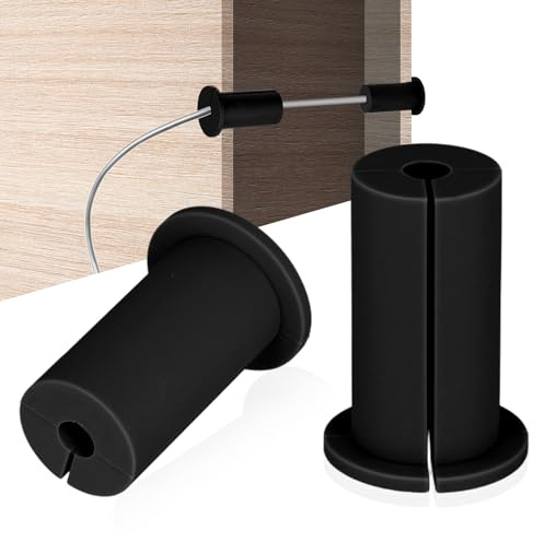 Kit di Instradamento Cavi per Starlink per Foro a Muro da 2,54cm, Alimentazione del Cavo Tramite Boccole Passacavo per Starlink Router Cavi ed Ethernet Adattatore (Nero, Confezione da 2)