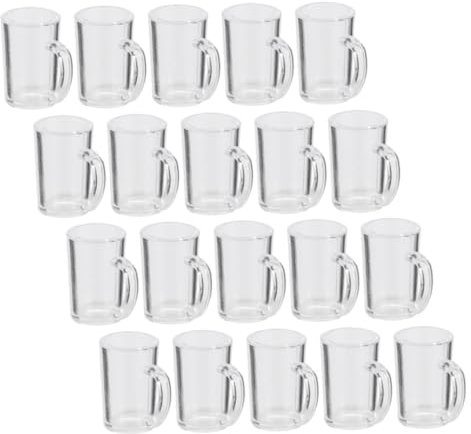 OATIPHO 20pièces Miniatures De Verres à Bière Résine pour Maison De Poupées De Accessoire Décoratif pour Dioramas Et Projets