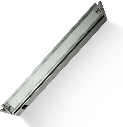 Lampenlux LED Unterbauleuchte Ajax Led Küchenunterbauleuchte Schwenkbar hochwertige Küchenleuchte 230V Silber Aluminium Aufbauleuchte Schrankleuchte Lichtfarbe einstellbar (Länge 900mm)