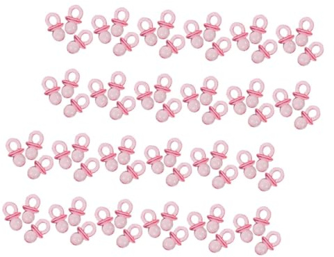 Toyvian 150pcs Delicate Mini Pacifiers Acrylic Shower Favors Shower Games for Boys Girls