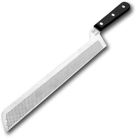 BLUE FARM | Due Buoi knives. 855. Coltello formaggio tenero con alveoli Coltello formaggio tenero con alveoli da 26 cm