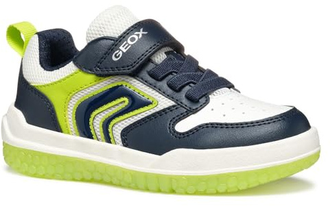 Geox J BUZZERLIGHT Boy B - Scarpe da Ginnastica Bambino, Navy/Lime,