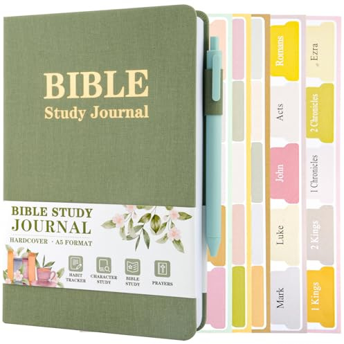 Bible Study Journal Notebook for Note Taking, Christian Religious Gifts for Women, Easter Gifts for Women, Sermon Notes Church Journal, Faith Christian Planner Verse Mapping Journal Bible Tabs