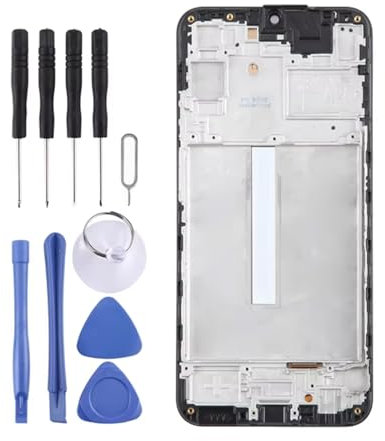 WOURRD Pantalla LCD y digitalizador de montaje completo con marco para teléfono celular A25, accesorios de repuesto digitalizador LCD