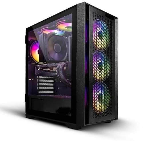 Computek Gaming PC: AMD Ryzen 5 5600G, Radeon Vega 7 Integrated Graphics, 16GB DDR4 RAM, 256GB SSD, 1TB HDD, 500W PSU, RGB, WiFi 5, Windows 11, Entry Level, Black Case