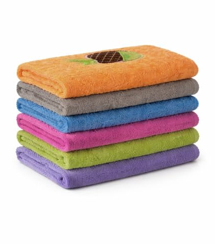 MERCURY TEXTIL- Pack de 6 o 12 Paños de Cocina Rizo 100% Algodón, Trapos de Cocina 50x50 cm Absorbentes, Suaves y Resistentes (6 Unidades)