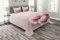 ABAKUHAUS Magnolie Tagesdecke Set, Fragile Blütenblätter, Set mit Kissenbezügen Sommerdecke, für Doppelbetten 220 x 220 cm, Baby Pink Braun und Rosa