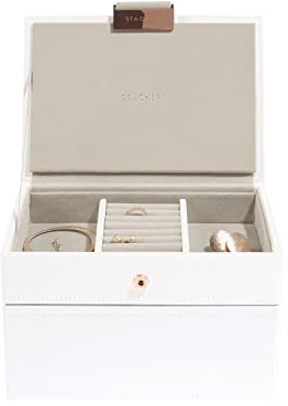 Stackers Weiß & Roségold Mini Schmuckschatulle -2