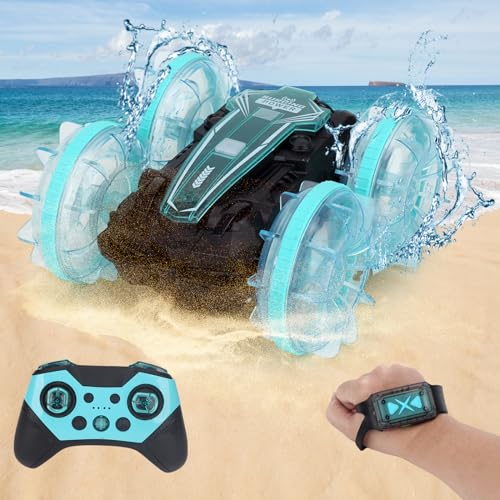 ZStarlite Ferngesteuertes Auto für Kinder, Gestensensor Amphibien Wasserdicht RC Auto 360°Flips, Elektrische Remote Control Car, Outdoor Auto Spielzeug Geschenk Junge 6 Jahre Mädchen Kinderspielzeug