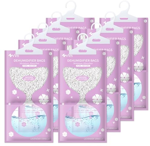 AMZJMT Luftentfeuchter 8er-Pack–Humidity Aabsorber,Entfeuchter granulat zum Entfernen von Feuchtigkeit und schlechten Gerüchen aus Kleiderschränken,Schlafzimmern,euchtigkeitsbeständig, (006)