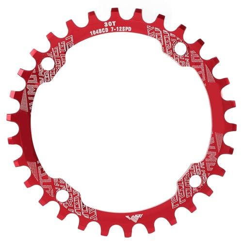 104BCD Plato Monovelocidad Aleación de Aluminio 30T Plato biela Piezas de Repuesto Equipo de Ciclismo Solo Velocidad Manivela Anillo Reparación Piezas para Bicicleta de montaña BMX MTB Carretera