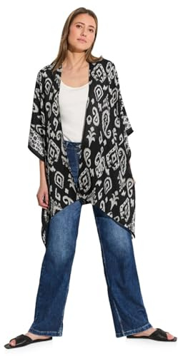 Cecil B580746 Capa de Verano con Estampado, Negro, A Mujeres